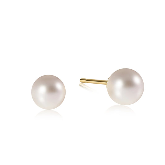 Classic 8mm Ball Stud - Pearl - The Season Boutique