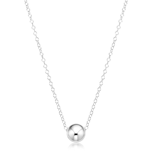 16" necklace sterling - classic 8mm sterling