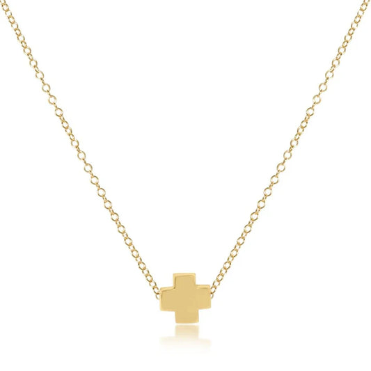 16" Necklace Gold - Signature Cross