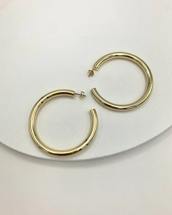 Shiny Gold Hoops