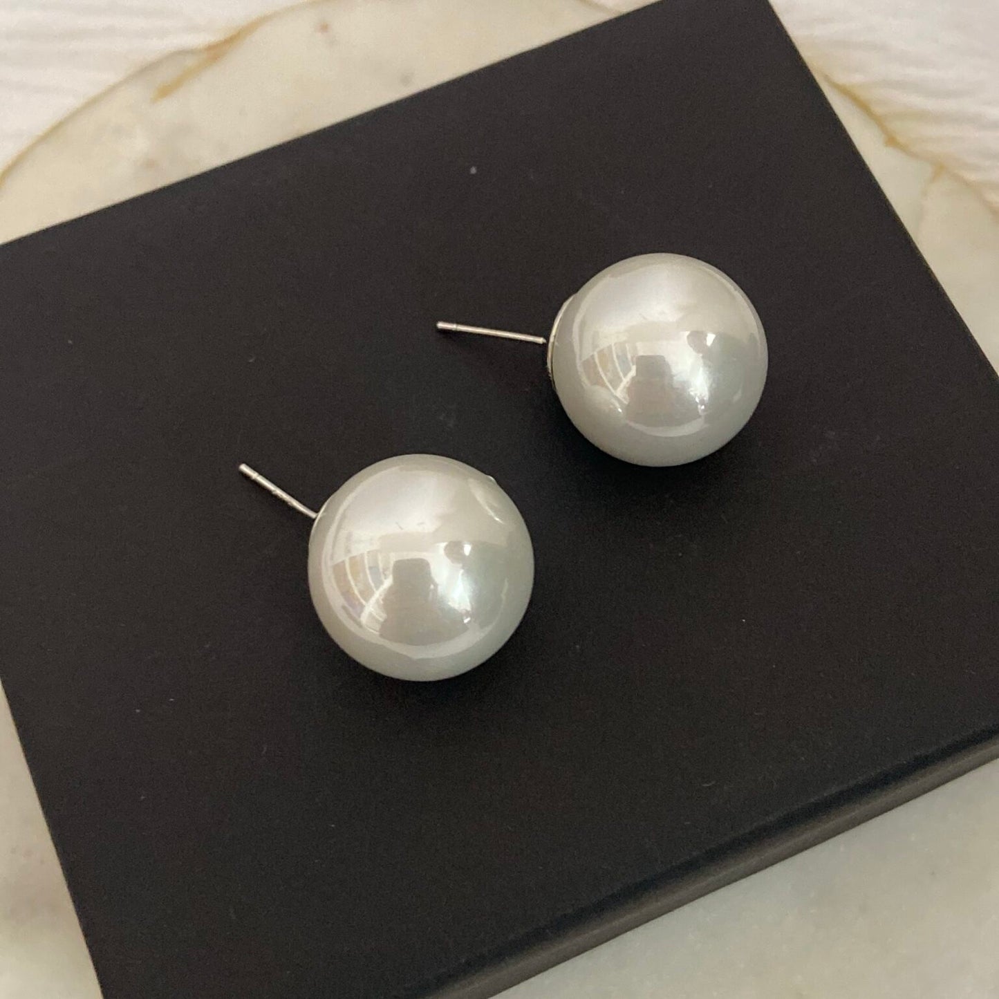 Large Ball Stud Earrings