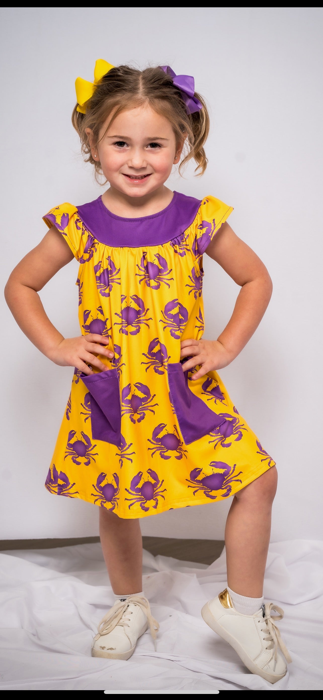 Purple and Gold Crab Dress