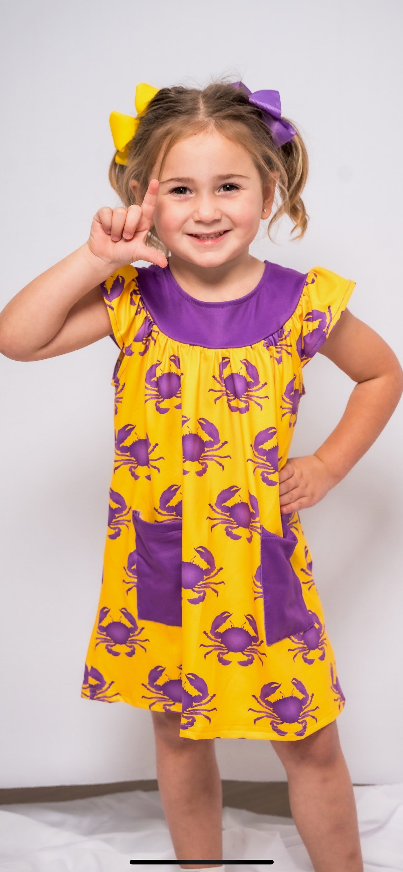 Purple and Gold Crab Dress