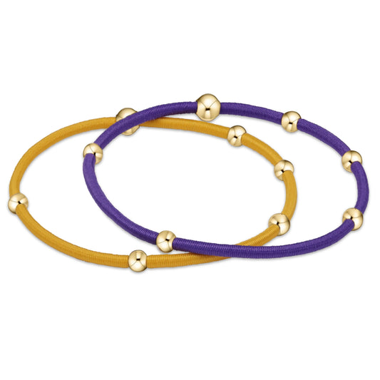 gameday "e"ssentials set - deep purple-golden yellow