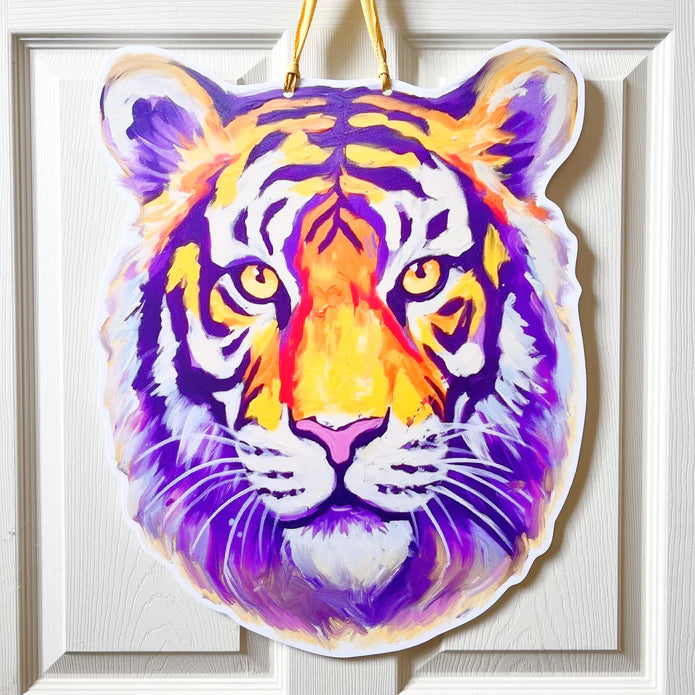 LSU Tiger Head Door Hanger - The Season Boutique
