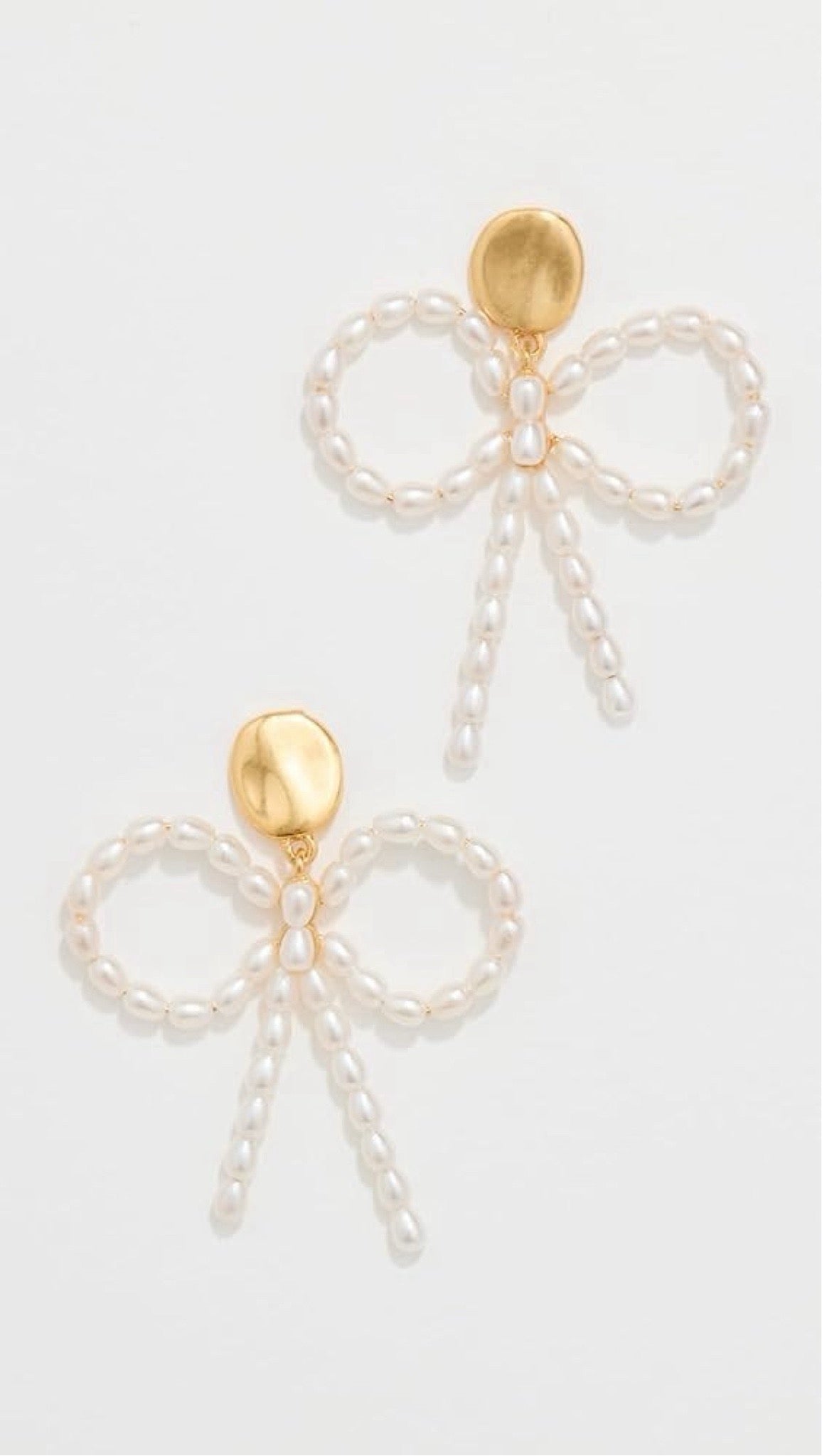 Pearl Bow Earrings