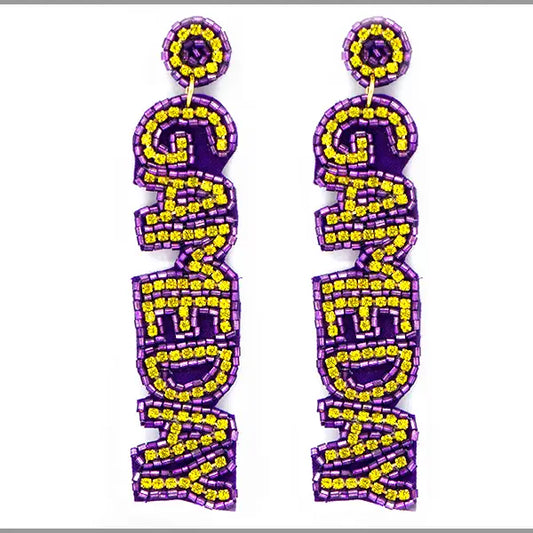 "Game Day" Beaded Earrings