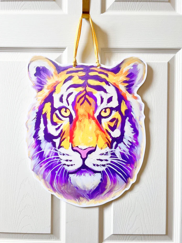 LSU Tiger Head Door Hanger - The Season Boutique