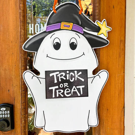 Trick or Treat Ghost Door Hanger - The Season Boutique