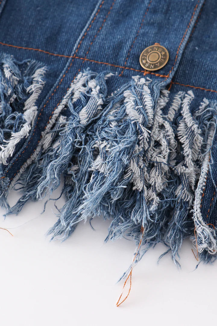 Girl's Tassel Denim Jacket