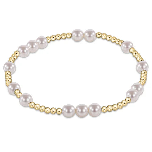 Hope Unwritten 4mm bead bracelet - pearl Extends
