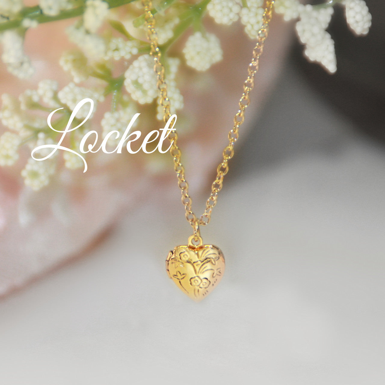 Classic Baby Heart Locket Necklace