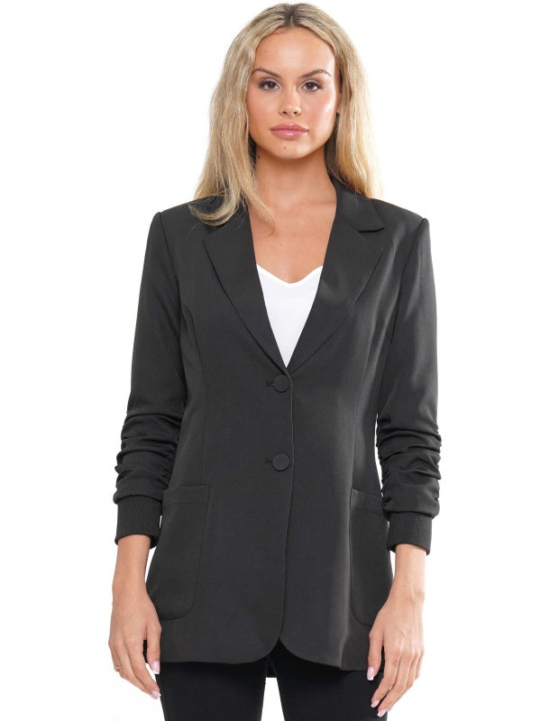 Scrunched Sleeve Blazer