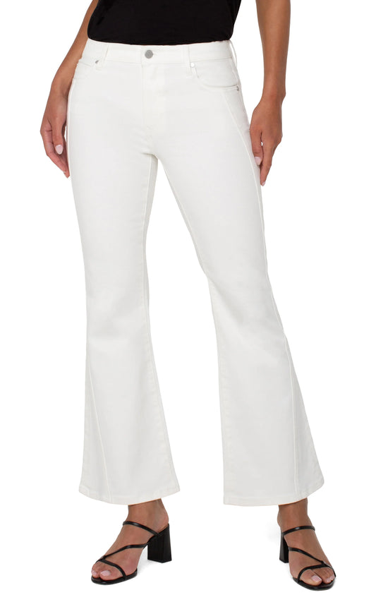 Hannah Flare Bone White With Seaming