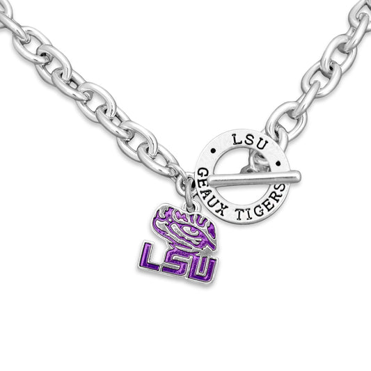 LSU Tigers Necklace- Audrey Toggle