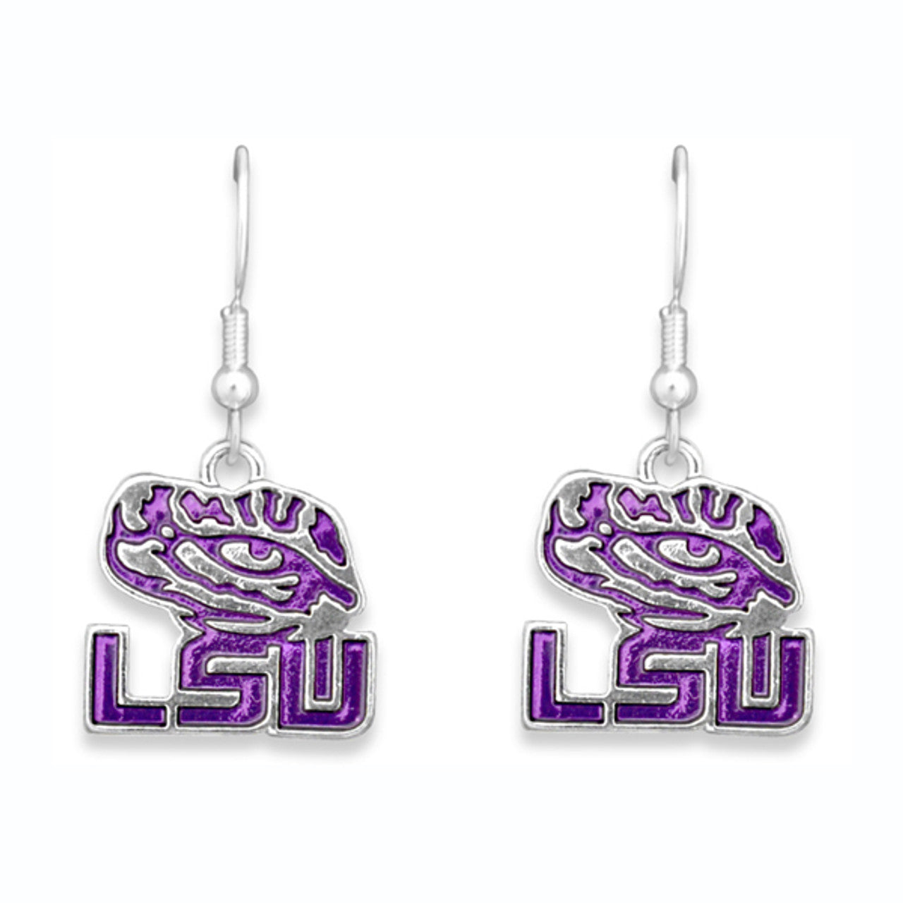 LSU Tigers Earrings- Iridescent