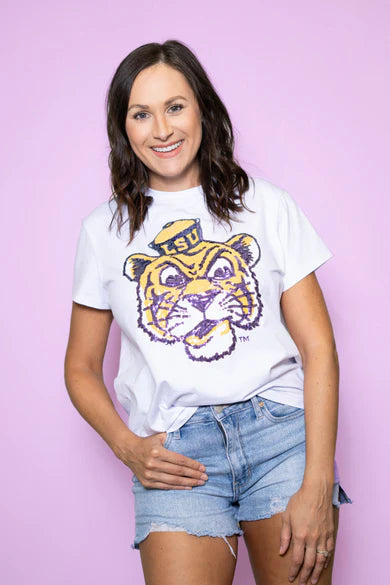 LSU Vintage Louisiana State University (LICENSED)| Women's Sequin Design