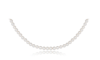 15" Choker Beaded - Classic Pearl 3mm