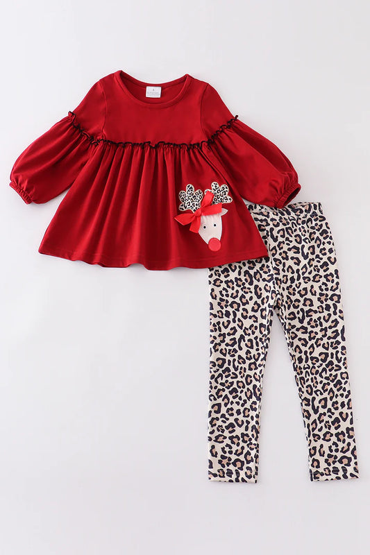 Red Leopard Deer Set