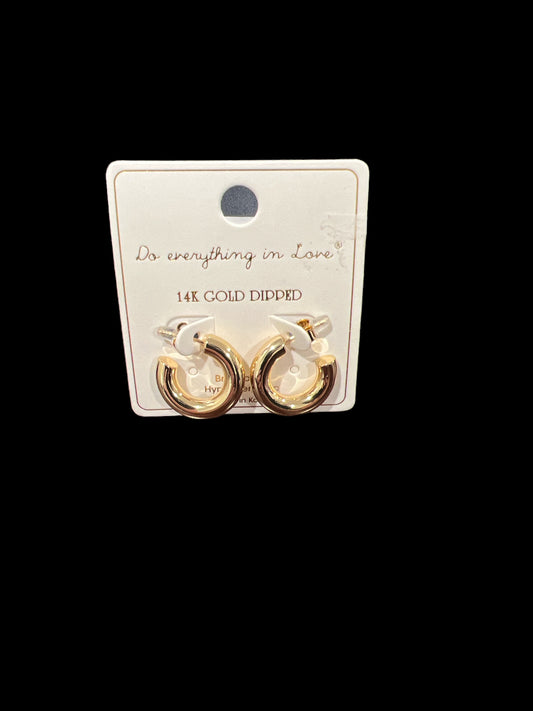 14K Gold Dipped Hoop Earrings