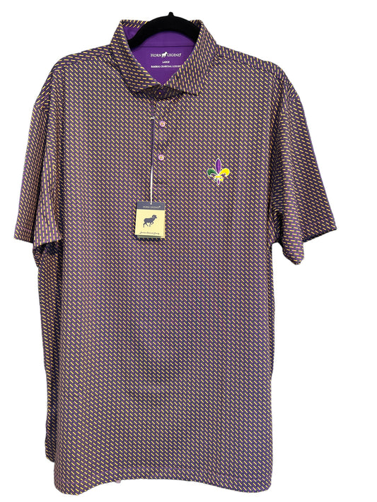 Purple/Gold/Green Performance Polo