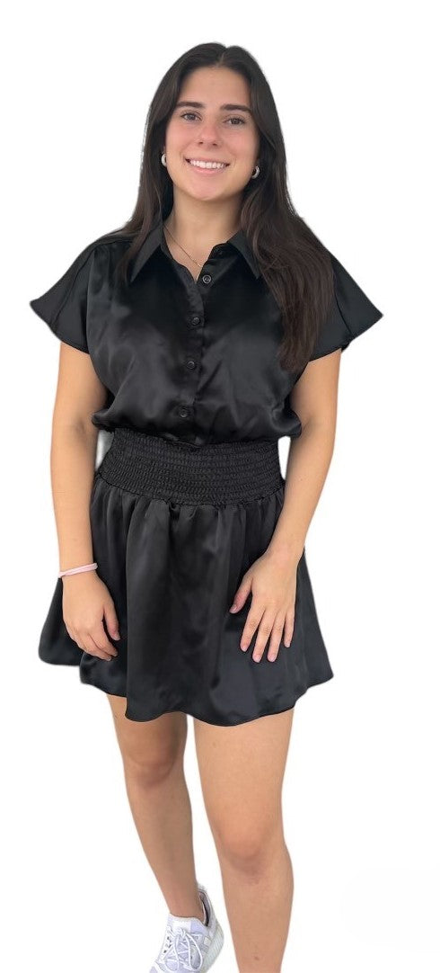 DM Black Smocked Romper