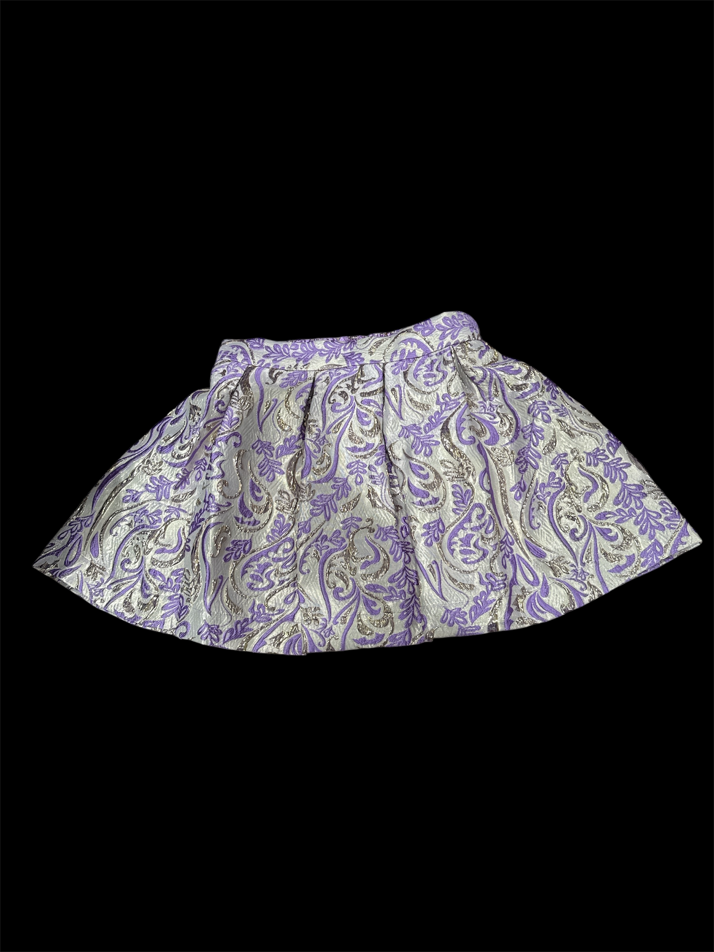 Jacquard Midi Floral Puff Skirt