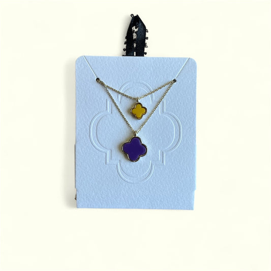 Purple & Gold Club Necklace