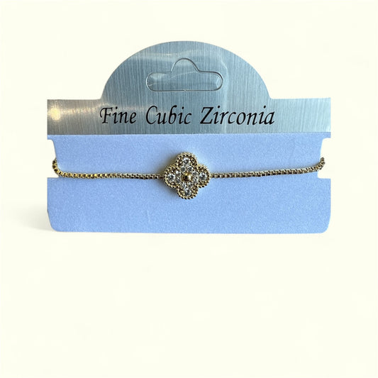 Stainless Steel Bracelet - Fine Cubic Zirconia