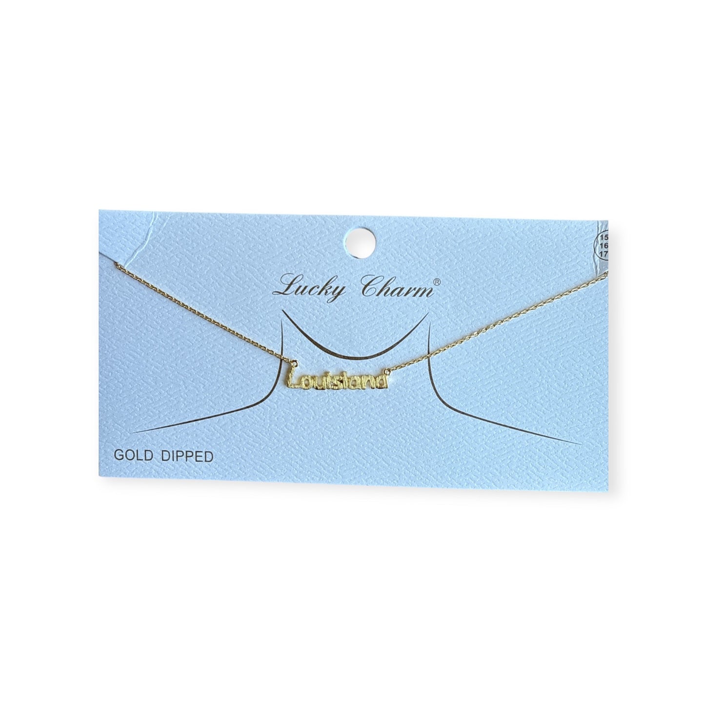 Gold Dipped Louisiana Necklace