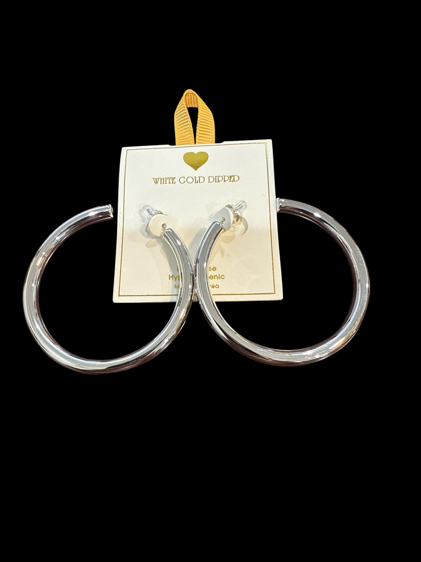 White Gold Dipped Hoops