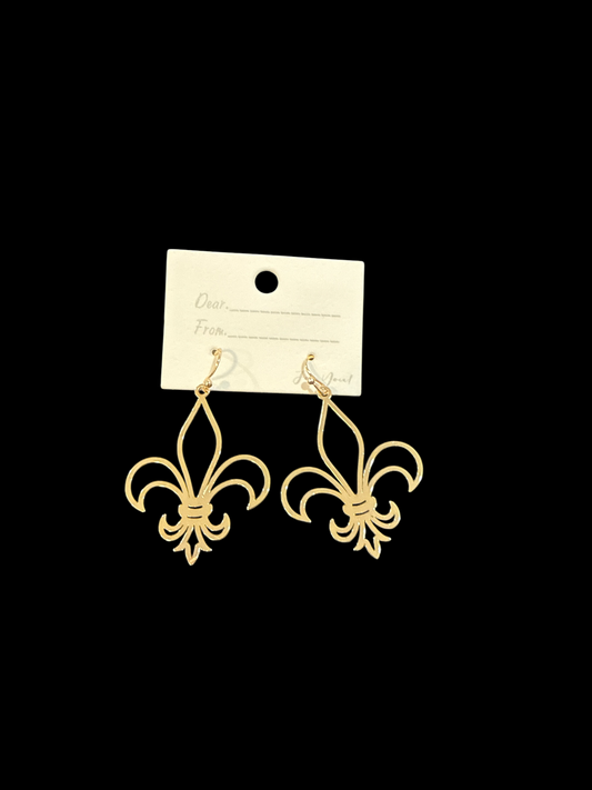 Fleur De Lis Gold earrings