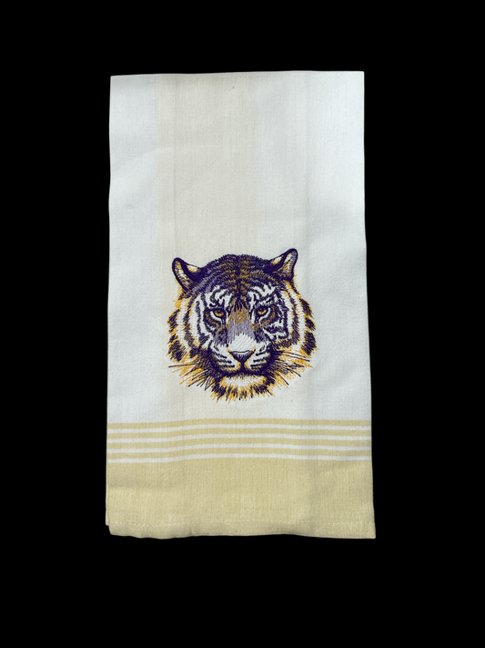 Purple Gold Tiger Head