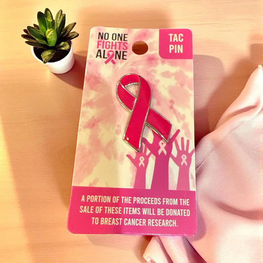 Breast Cancer Awareness Enamel Tac Pin pink bow
