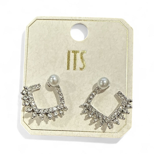 Crystal Pearly Crown Studs - The Season Boutique