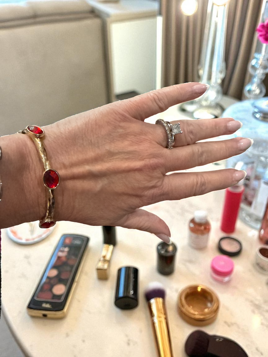 Ruby Red Stud Bracelet