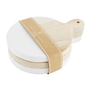 Circle White Two-Tone Mini Board Set