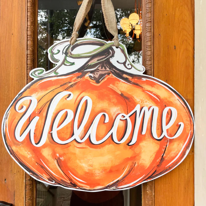 Pumpkin Welcome Door Hanger - The Season Boutique