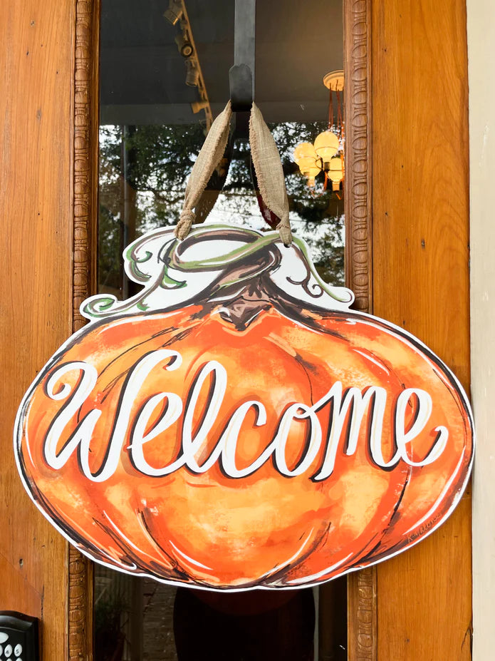 Pumpkin Welcome Door Hanger - The Season Boutique