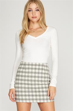 GINGHAM MINI SKIRT