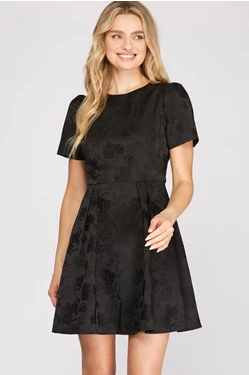 JACQUARD SKATER DRESS