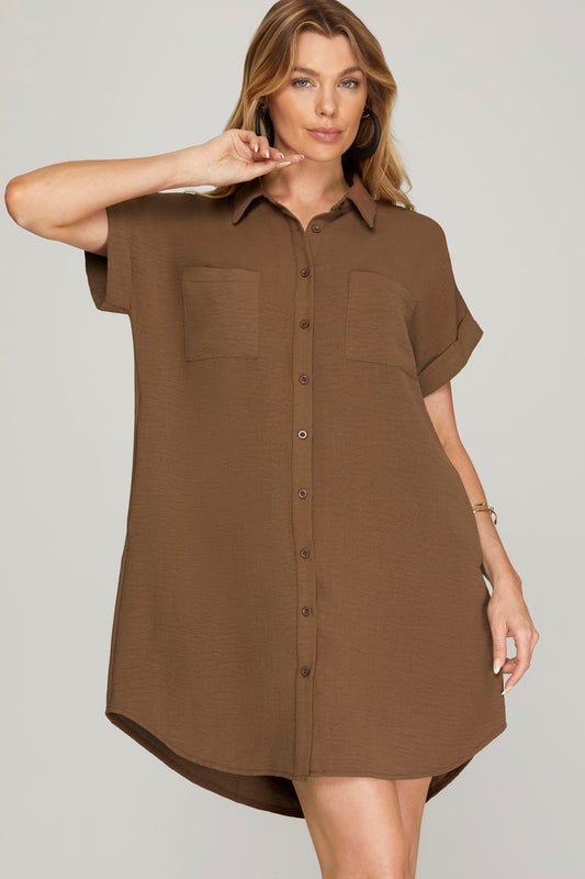 Woven Shirt Dress