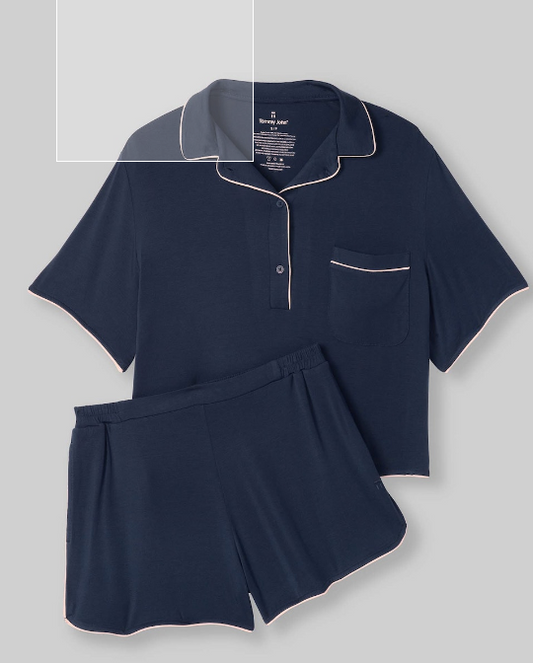 BLUE SHORT SLEEVE PAJAMA SET