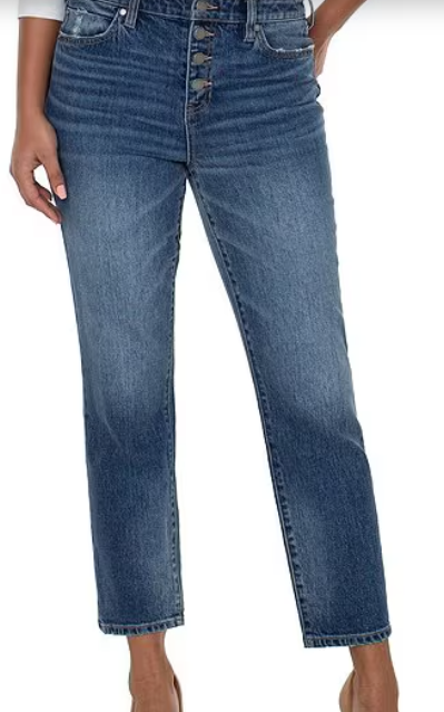 kennedy hi rise straight jeans button fly