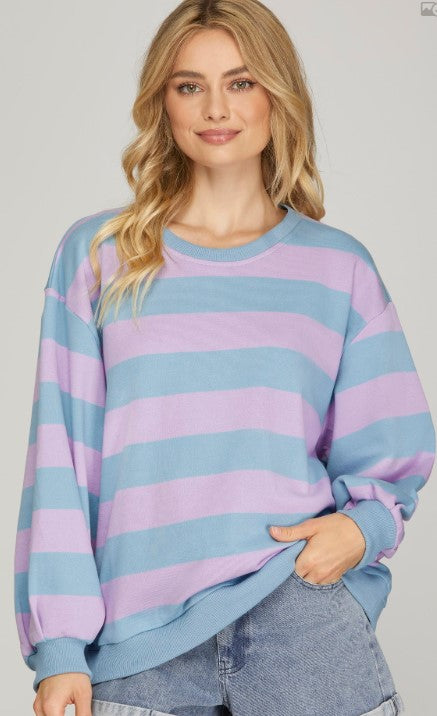 STRIPED SWEAT SHIRT