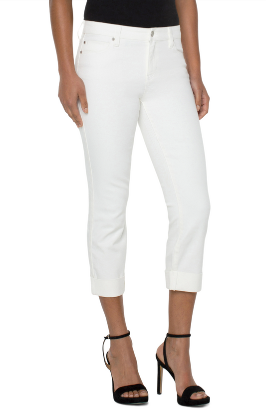 Charlie crop wide rolled cuff 24in ins