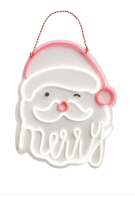 Neon Santa Door Hanger