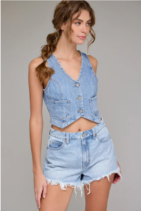 Cropped Fitted Vest