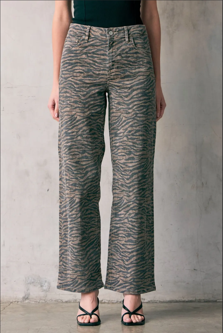 Brown Cheetah Print Jeans