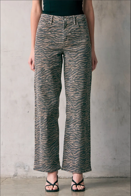 Brown Cheetah Print Jeans